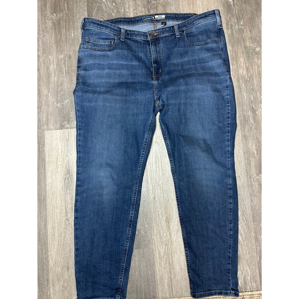 Carhartt |Slim Fit Tapered Leg Jeans Medium Wash Rugged Flex Denim | Size 20